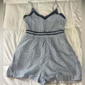 Blue stripped romper